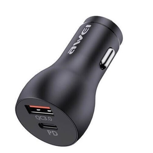 Φορτιστής Αυτοκινήτου Έντασης 3A Γρήγορης Φόρτισης με Θύρες USB & Type-C Φορτιστής Αυτοκινήτου Έντασης 3A Γρήγορης Φόρτισης με Θύρες USB & Type-C