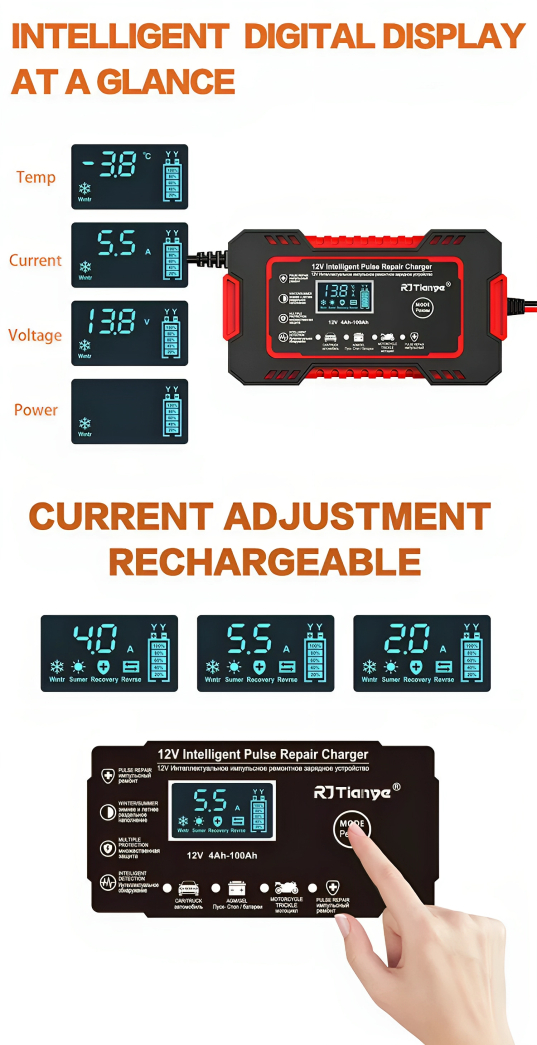 Φορτιστής Μπαταρίας Αυτοκινήτου & Μοτοσυκλέτας 6A 6V - 12V - Με Κροκοδειλάκια Φορτιστής Μπαταρίας Αυτοκινήτου & Μοτοσυκλέτας 6A 6V - 12V - Με Κροκοδειλάκια