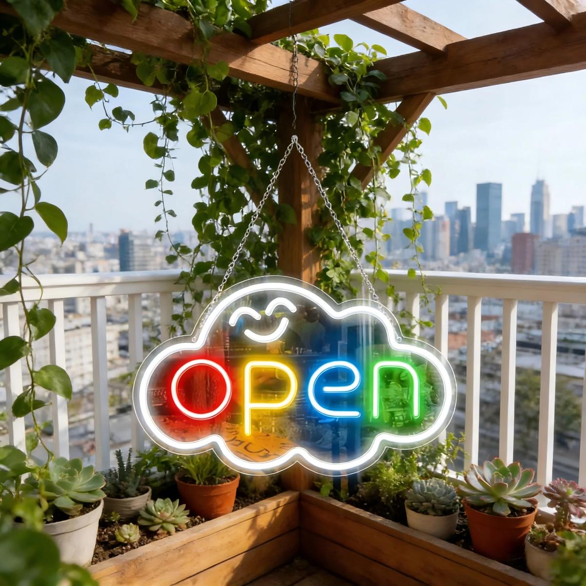 Φωτεινή Διαφημιστική Πινακίδα LED Neon OPEN – Πολύχρωμη USB 22x40cm Φωτεινή Διαφημιστική Πινακίδα LED Neon OPEN – Πολύχρωμη USB 22x40cm