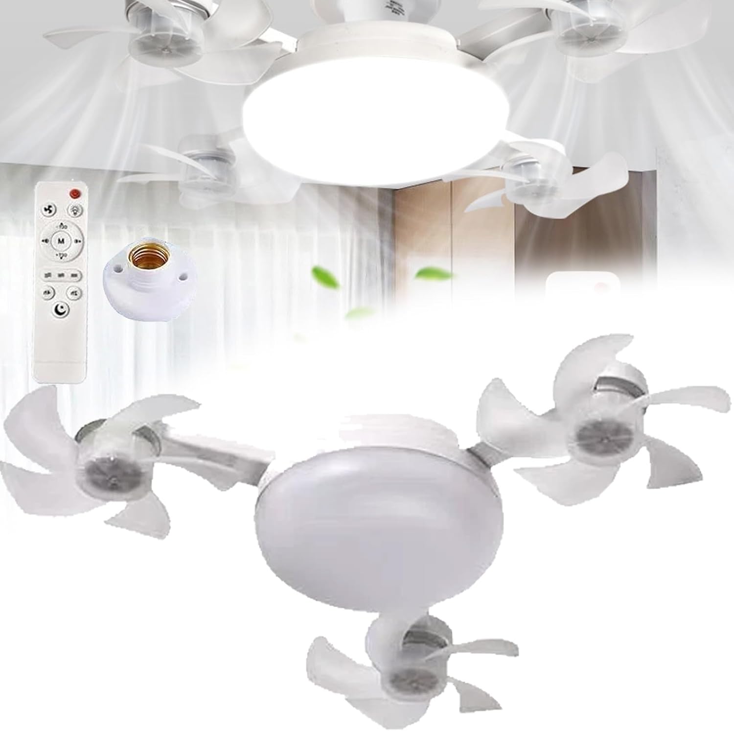 Φωτιστικό Οροφής με Ανεμιστήρα Drone με Τηλεχειριστήριο - Συμβατός Με Υποδοχή E27 Φωτιστικό Οροφής με Ανεμιστήρα Drone με Τηλεχειριστήριο - Συμβατός Με Υποδοχή E27