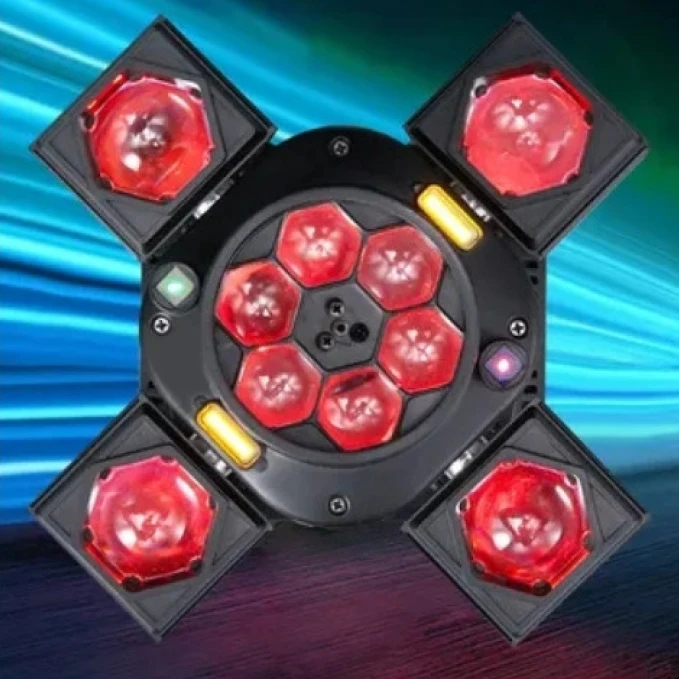 Φωτορυθμικό LED RGBW Multi-Effects Ρομποτική Κεφαλή 200W με Laser, Strober και Τηλεχειριστήριο Φωτορυθμικό LED RGBW Multi-Effects Ρομποτική Κεφαλή 200W με Laser, Strober και Τηλεχειριστήριο