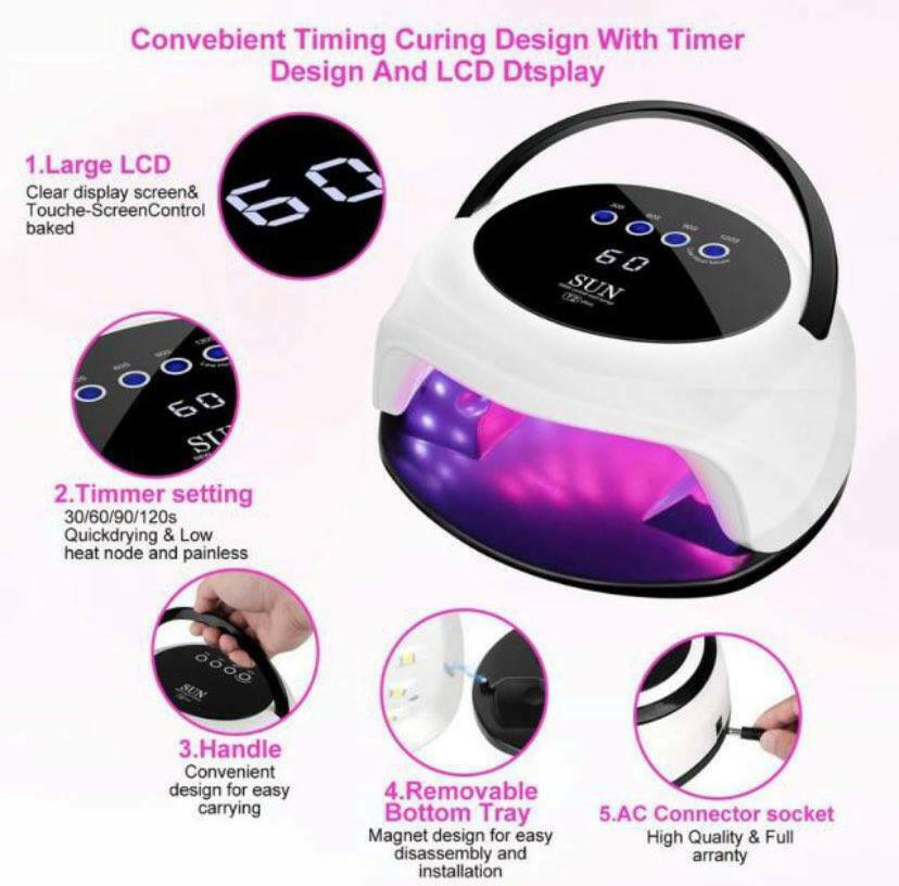Φουρνάκι Νυχιών Sun T2 UV LED 98W με Χρονοδιακόπτη και Λαβή Φουρνάκι Νυχιών Sun T2 UV LED 98W με Χρονοδιακόπτη και Λαβή