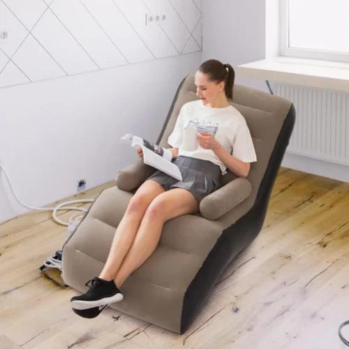 Φουσκωτή Πολυθρόνα Αναδιπλούμενη Αδιάβροχη με Μπράτσα Καφέ-Μπεζ Φουσκωτή Πολυθρόνα Αναδιπλούμενη Αδιάβροχη με Μπράτσα Καφέ-Μπεζ