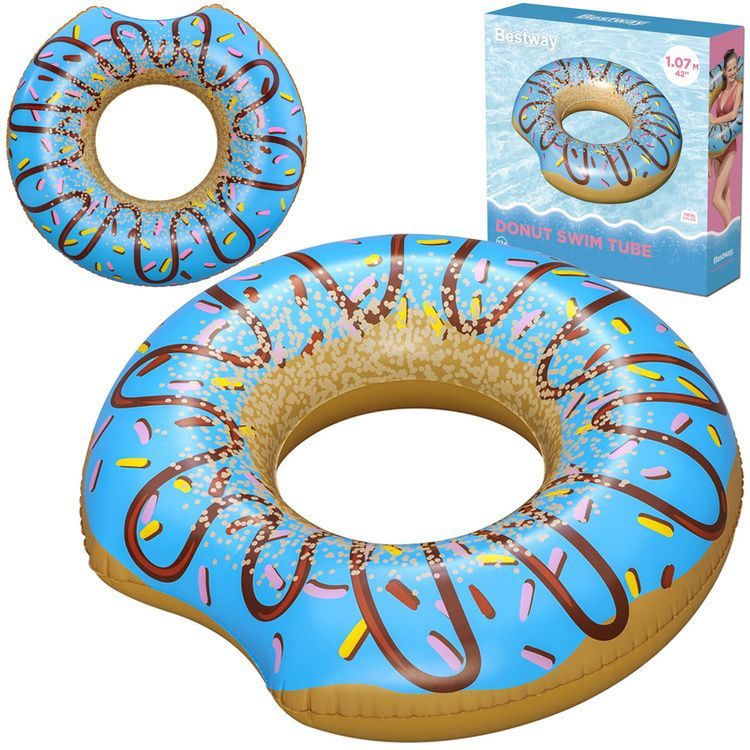 Φουσκωτή Σαμπρέλα Θαλάσσης Donut σε Μπλε Χρώμα Bestway 107cm Φουσκωτή Σαμπρέλα Θαλάσσης Donut σε Μπλε Χρώμα Bestway 107cm