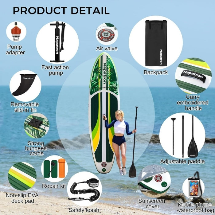 Φουσκωτή Σανίδα SUP 300cm – Ελαφριά, Σταθερή & Πλήρης σε Εξοπλισμό - Napátron Φουσκωτή Σανίδα SUP 300cm – Ελαφριά, Σταθερή & Πλήρης σε Εξοπλισμό - Napátron