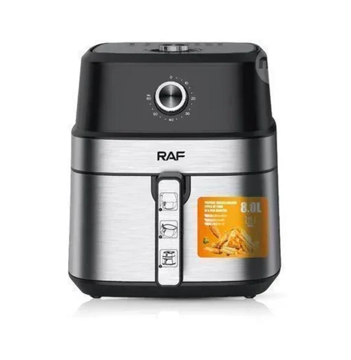 Φριτέζα αέρος με Χωρητικότητα 8.0L Air fryer 1700W RAF μαύρο/ασημί Φριτέζα αέρος με Χωρητικότητα 8.0L Air fryer 1700W RAF μαύρο/ασημί