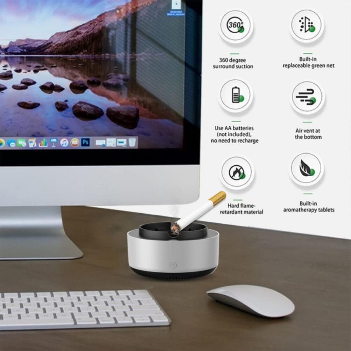Διακοσμητικό Τασάκι για Καθαρισμό Αέρα - Air Purifier Διακοσμητικό Τασάκι για Καθαρισμό Αέρα - Air Purifier