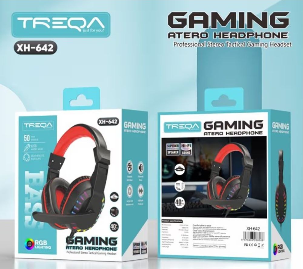 Gaming Ακουστικά με RGB Φωτισμό και 40mm Drivers, Αποσπώμενο Μικρόφωνο και Άνετα Μαξιλαράκια Gaming Ακουστικά με RGB Φωτισμό και 40mm Drivers, Αποσπώμενο Μικρόφωνο και Άνετα Μαξιλαράκια