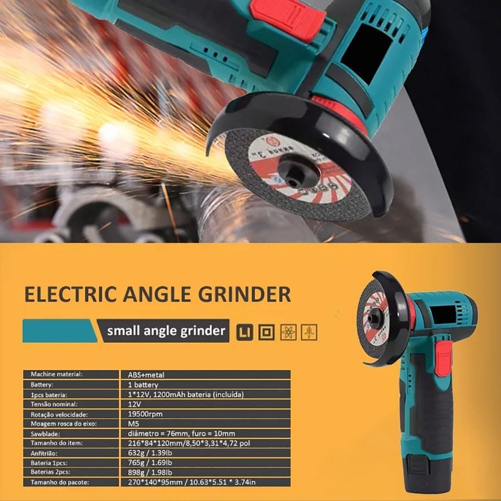 Γωνιακός Τροχός 76mm Μπαταρίας 2x1.5Ah Γωνιακός Τροχός 76mm Μπαταρίας 2x1.5Ah