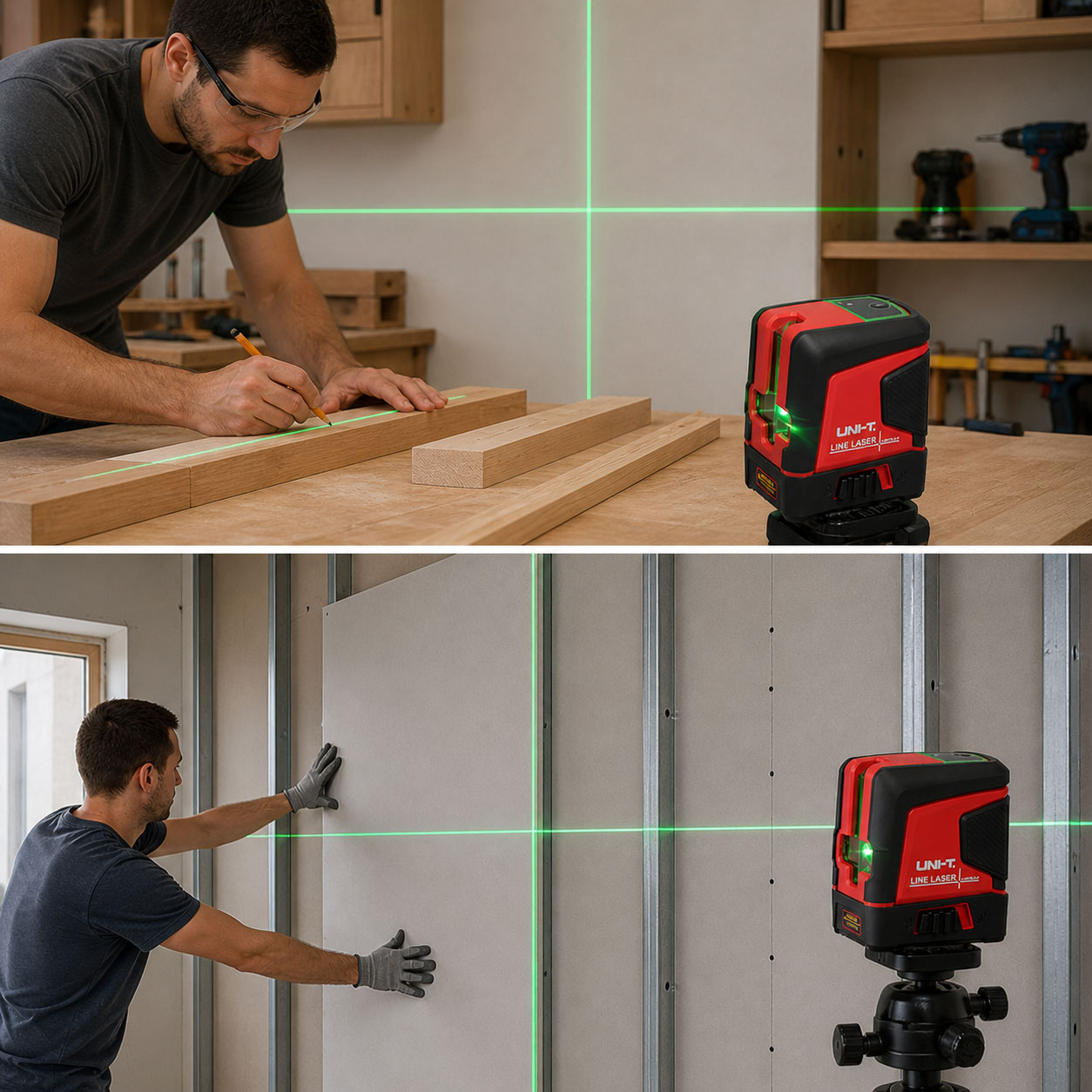 Γραμμικό Αλφάδι Laser UNI-T με Πράσινη Δέσμη 2 Ακτίων - Σταυρού & Αυτόματη Οριζοντίωση Γραμμικό Αλφάδι Laser UNI-T με Πράσινη Δέσμη 2 Ακτίων - Σταυρού & Αυτόματη Οριζοντίωση