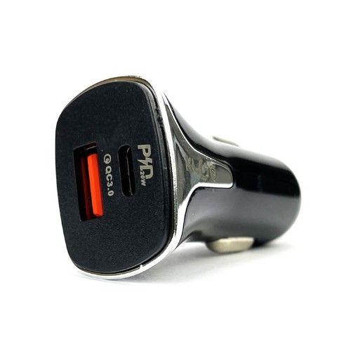 Γρήγορος Φορτιστής Αναπτήρα Αυτοκινήτου KLGO 12V για Smartphone 2X USB TYPE C TYPE A QC 3.0 25W Γρήγορος Φορτιστής Αναπτήρα Αυτοκινήτου KLGO 12V για Smartphone 2X USB TYPE C TYPE A QC 3.0 25W