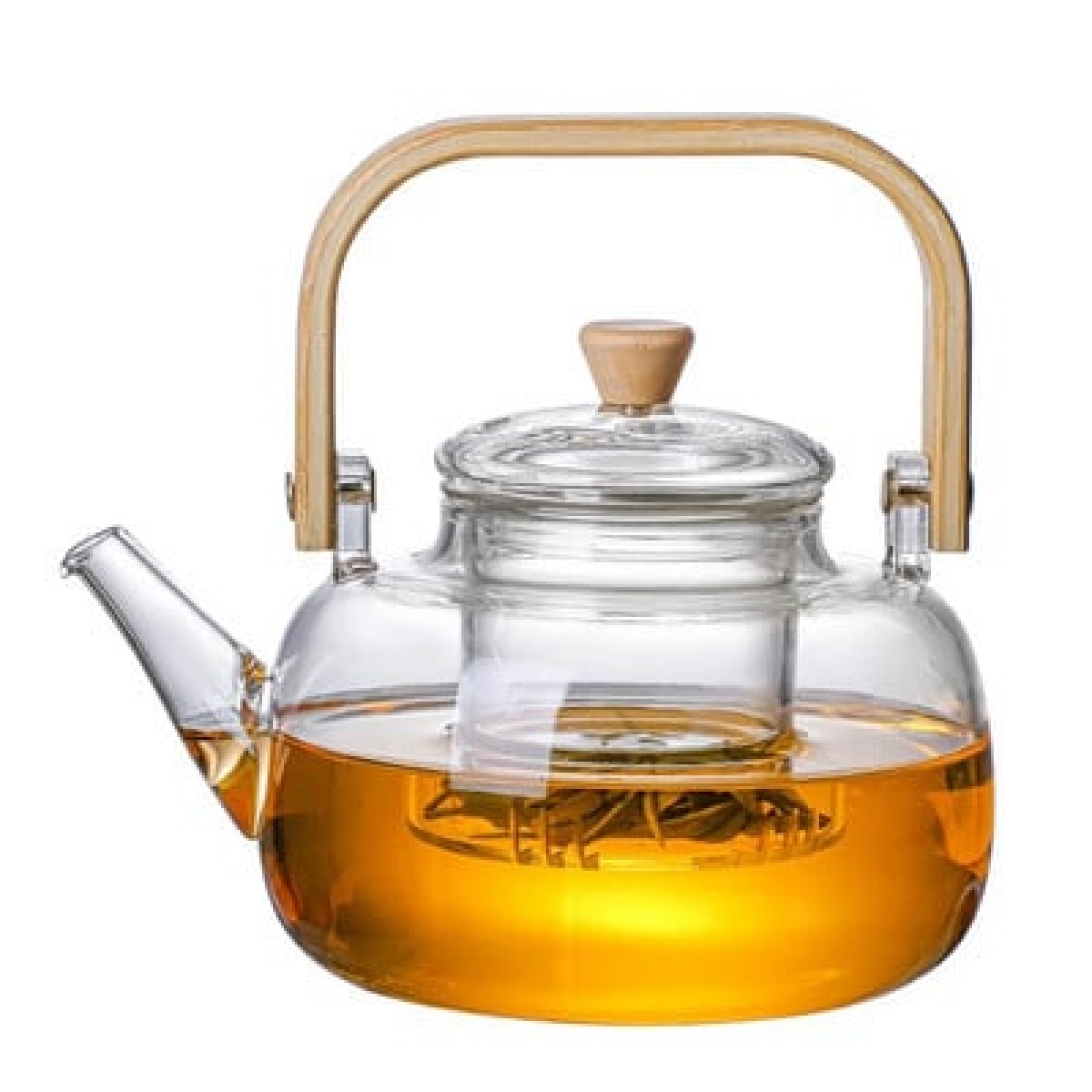 Γυάλινη Τσαγιέρα 900ml με Φίλτρο και Ξύλινη Λαβή Γυάλινη Τσαγιέρα 900ml με Φίλτρο και Ξύλινη Λαβή