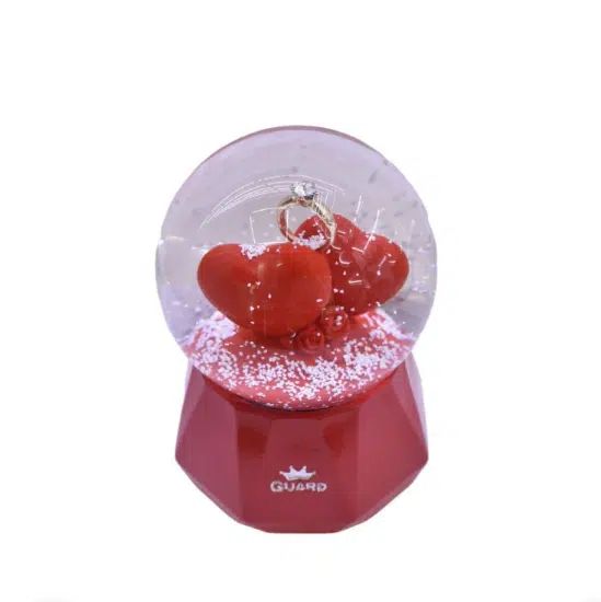 Γυάλινη Xιονόμπαλα με Καρδιές Δαχτυλίδι & Μουσική 7x4cm - Κόκκινη Γυάλινη Xιονόμπαλα με Καρδιές Δαχτυλίδι & Μουσική 7x4cm - Κόκκινη