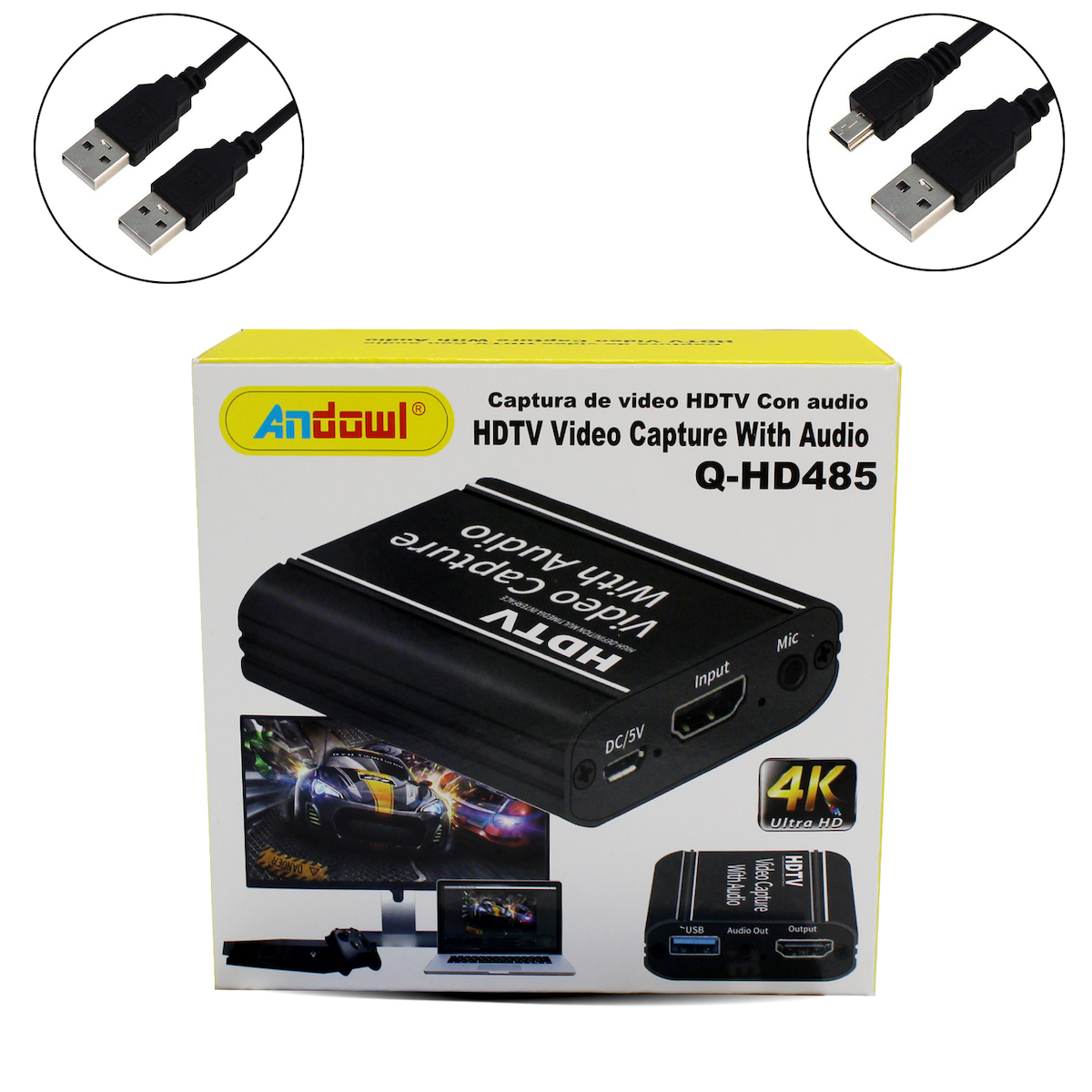 HDTV Συσκευή Καταγραφής Βίντεο και Ήχου 4Κ Andowl HDTV Συσκευή Καταγραφής Βίντεο και Ήχου 4Κ Andowl