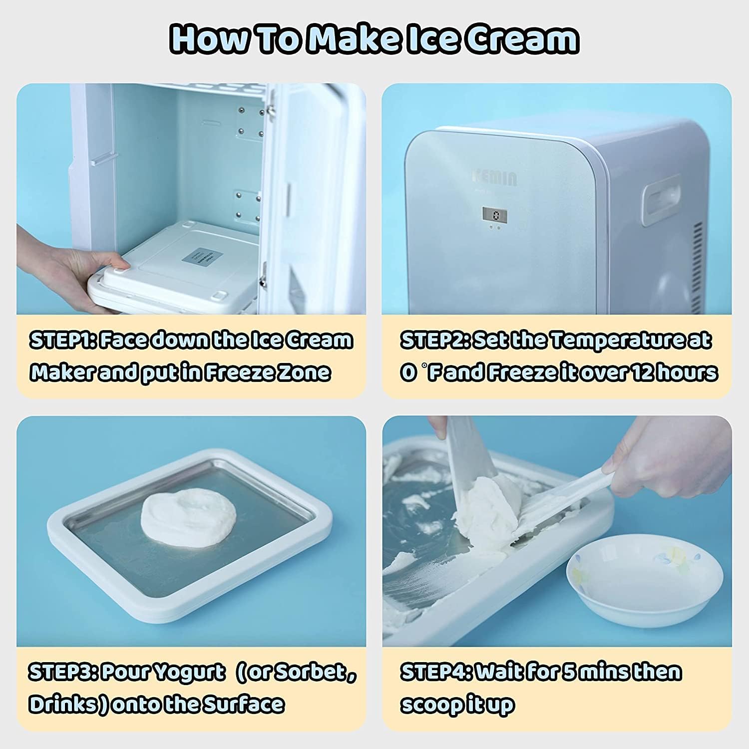 Ice Roll Maker - Παγωτομηχανή με 2 Ανοξείδωτες Σπάτουλες για Σπιτικό Ρολό Παγωτού & Παγωμένο Γιαούρτι - Instant Ice Cream Maker Ice Roll Maker - Παγωτομηχανή με 2 Ανοξείδωτες Σπάτουλες για Σπιτικό Ρολό Παγωτού & Παγωμένο Γιαούρτι - Instant Ice Cream Maker