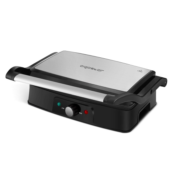 Ηλεκτρική Τοστιέρα - Γκριλιέρα 1500W INOX - Με Άνοιγμα 180 Μοίρες - AIGOSTAR Ηλεκτρική Τοστιέρα - Γκριλιέρα 1500W INOX - Με Άνοιγμα 180 Μοίρες - AIGOSTAR