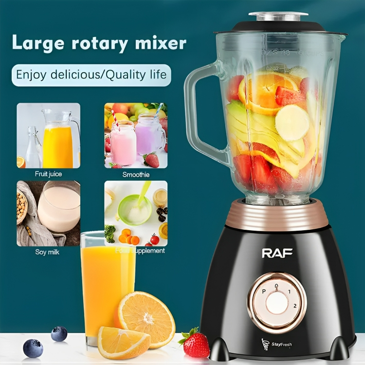 Ηλεκτρικό Μίξερ - Μπλέντερ 1000W - Με Κανάτα 1.5L και Δοχείο Θρυμματισμού - RAF Ηλεκτρικό Μίξερ - Μπλέντερ 1000W - Με Κανάτα 1.5L και Δοχείο Θρυμματισμού - RAF