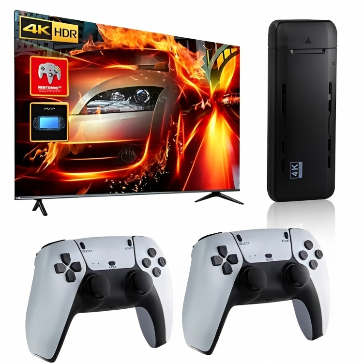 Ηλεκτρονική Ρετρό Κονσόλα με 2 Ασύρματα Χειριστήρια Gamepad και 4K Ultra Game Stick Ηλεκτρονική Ρετρό Κονσόλα με 2 Ασύρματα Χειριστήρια Gamepad και 4K Ultra Game Stick