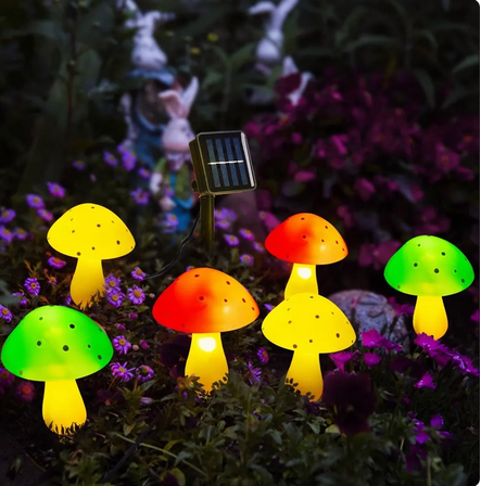 Ηλιακά Led Αδιάβροχα Φωτιστικά Κήπου σε Σχήμα Μανιταριού 6 τμχ Ηλιακά Led Αδιάβροχα Φωτιστικά Κήπου σε Σχήμα Μανιταριού 6 τμχ