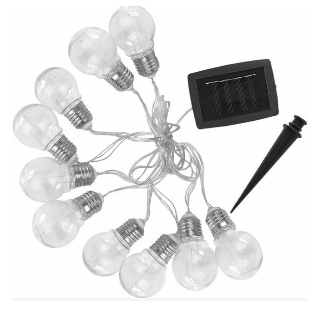 Ηλιακή Γιρλάντα LED 3.8M με 10 Λαμπάκια και 8 Προγράμματα Θερμό Λευκό Ηλιακή Γιρλάντα LED 3.8M με 10 Λαμπάκια και 8 Προγράμματα Θερμό Λευκό