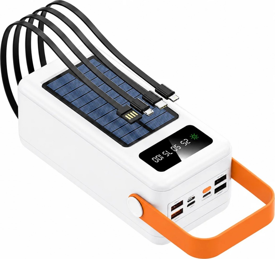 Ηλιακό Power Bank TR-957 40.000mAh – Ενέργεια Παντού | Με 4 Ενσωματωμένα Καλώδια, Οθόνη LCD, Φακό LED, Γρήγορη Φόρτιση 2.1A Ηλιακό Power Bank TR-957 40.000mAh – Ενέργεια Παντού | Με 4 Ενσωματωμένα Καλώδια, Οθόνη LCD, Φακό LED, Γρήγορη Φόρτιση 2.1A