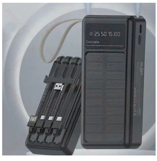 Ηλιακό PowerBank KLGO - Φορητή Μπαταρία Φορτιστής20000 mAh Ηλιακό Πάνελ - Solar Power bank Μαύρο Ηλιακό PowerBank KLGO - Φορητή Μπαταρία Φορτιστής20000 mAh Ηλιακό Πάνελ - Solar Power bank Μαύρο