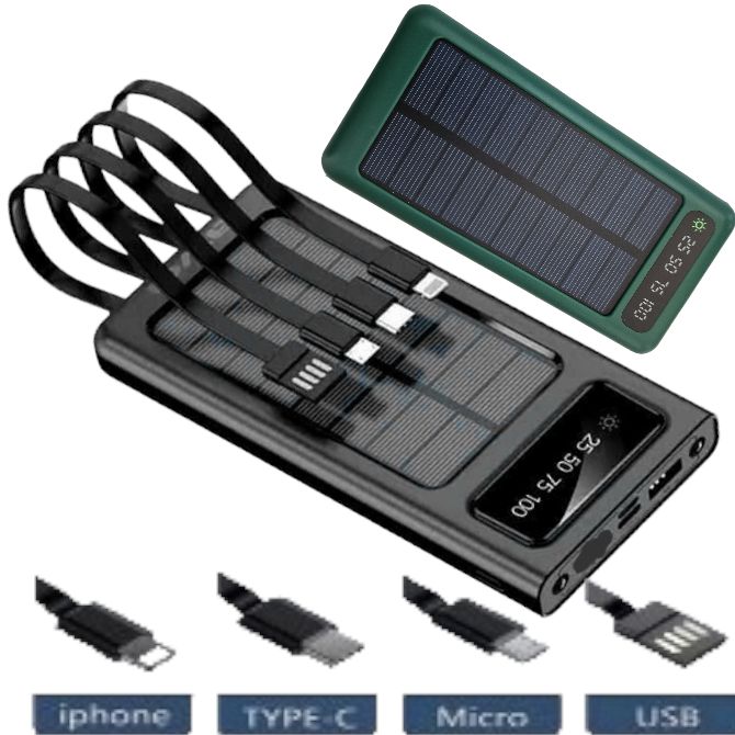 Ηλιακό PowerBank KLGO - Φορητή Μπαταρία Φορτιστής20000 mAh Ηλιακό Πάνελ - Solar Power bank Μαύρο Ηλιακό PowerBank KLGO - Φορητή Μπαταρία Φορτιστής20000 mAh Ηλιακό Πάνελ - Solar Power bank Μαύρο