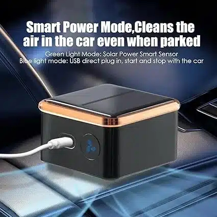Ηλιακός Καθαριστής Αέρα Αυτοκινήτου με HEPA και Όζον USB Μαύρο Χρυσό Ηλιακός Καθαριστής Αέρα Αυτοκινήτου με HEPA και Όζον USB Μαύρο Χρυσό