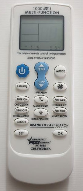 Τηλεκοντρόλ Universal για όλα τα Κλιματιστικά - AC Remote με Φωτισμό Οθόνης LED