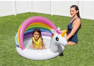 INTEX® Φουσκωτή Παιδική Πισίνα Unicorn