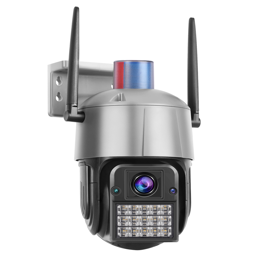 Αδιάβροχη Ασύρματη IP WiFi Κάμερα 1080p, 3MP, PTZ Dome 355°, Νυχτερινή Λήψη, Ανίχνευση Κίνησης, Ειδοποίηση στο Κινητό, με LED φάρο, Mic, Ηχείο, OEM