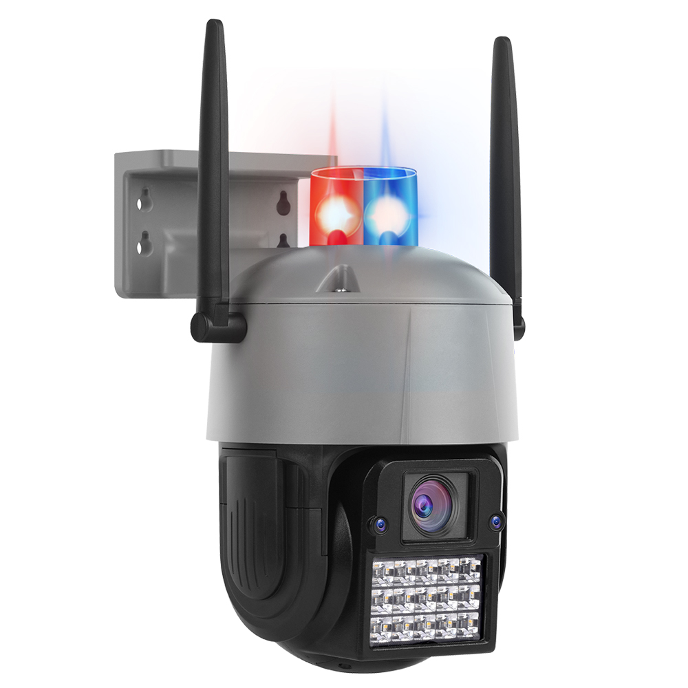 Αδιάβροχη Ασύρματη IP WiFi Κάμερα 1080p, 3MP, PTZ Dome 355°, Νυχτερινή Λήψη, Ανίχνευση Κίνησης, Ειδοποίηση στο Κινητό, με LED φάρο, Mic, Ηχείο, OEM