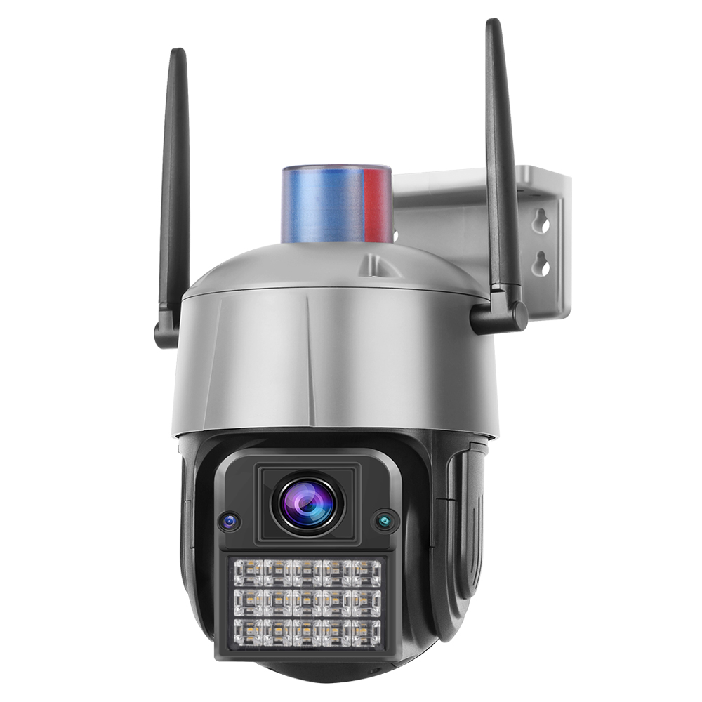 Αδιάβροχη Ασύρματη IP WiFi Κάμερα 1080p, 3MP, PTZ Dome 355°, Νυχτερινή Λήψη, Ανίχνευση Κίνησης, Ειδοποίηση στο Κινητό, με LED φάρο, Mic, Ηχείο, OEM