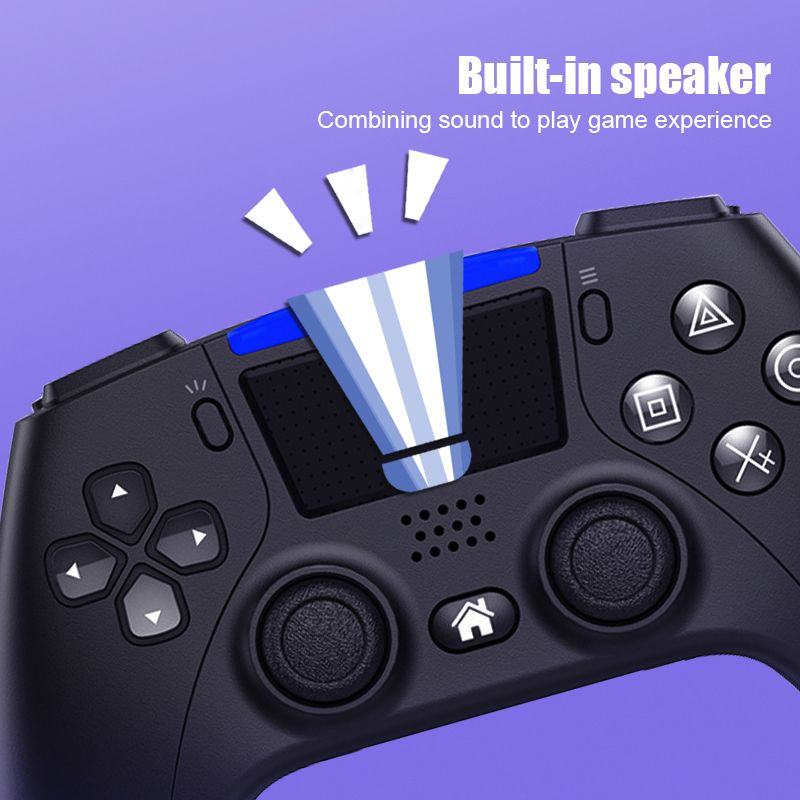 Ασύρματο Bluetooth Χειριστήριο PS4, PS5, PC, Android Phone, με Ηχείο & 4 Προγραμματιζόμενα Πλήκτρα, Wireless Bluetooth Controller P-02