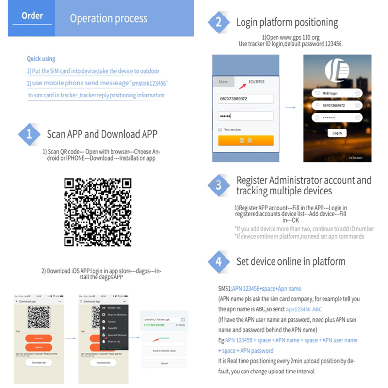 Επαναφορτιζόμενο GPS Tracker Για Κατοικίδια, Συσκευή Εντοπισμού Κατοικίδιων Κάρτας Sim 3G με Γαλάζιο Λουράκι, Εφαρμογή Κινητού & Υπολογιστή, TK203 OEM
