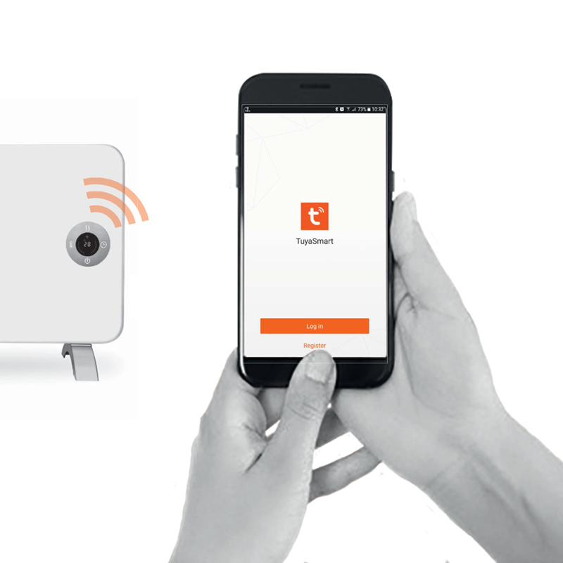 WiFi Θερμοπομπός Ρεύματος με App Κινητού, Οθόνη LCD, Μεταλλικό Περίβλημα & Ηλεκτρονικό Θερμοστάτη Thermoval® Πολωνικής Κατασκευής Επιτοίχιος