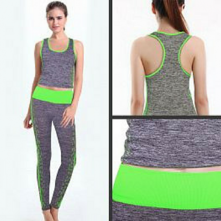Γυναικείο Αθλητικό Σετ - Κολάν και Τοπ Yoga Wear Suit