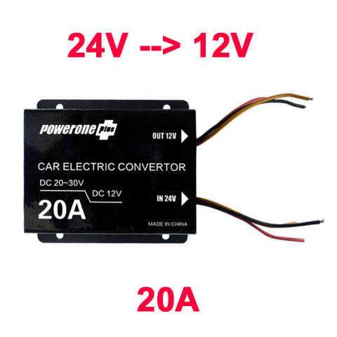 Μετατροπέας Ρεύματος Αυτοκινήτου 24V DC σε 12V DC - 20A ACC για Φορτηγά & Λεωφορεία