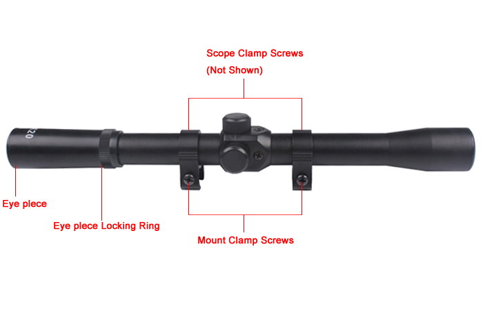 Διόπτρα Μονόκυαλο Σκοπευτικό - AirGun Rifle Scope 4x20mm