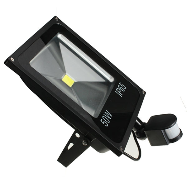 Ultra Slim Προβολέας LED 50w με Ανιχνευτή Κίνησης Λευκό 6000K Υψηλής Φωτεινότητας