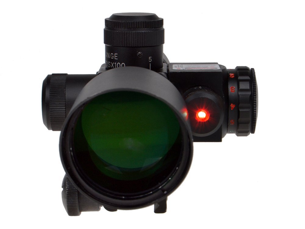 Διόπτρα Μονόκυαλο Σκοπευτικό - Hunting Rifle Scope 2.5-10x40 Zoom Illuminated + Red Laser