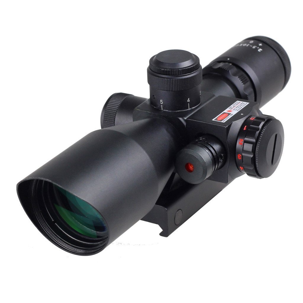 Διόπτρα Μονόκυαλο Σκοπευτικό - Hunting Rifle Scope 2.5-10x40 Zoom Illuminated + Red Laser