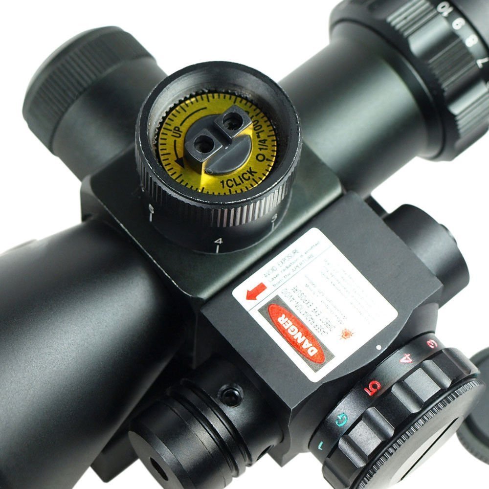 Διόπτρα Μονόκυαλο Σκοπευτικό - Hunting Rifle Scope 2.5-10x40 Zoom Illuminated + Red Laser