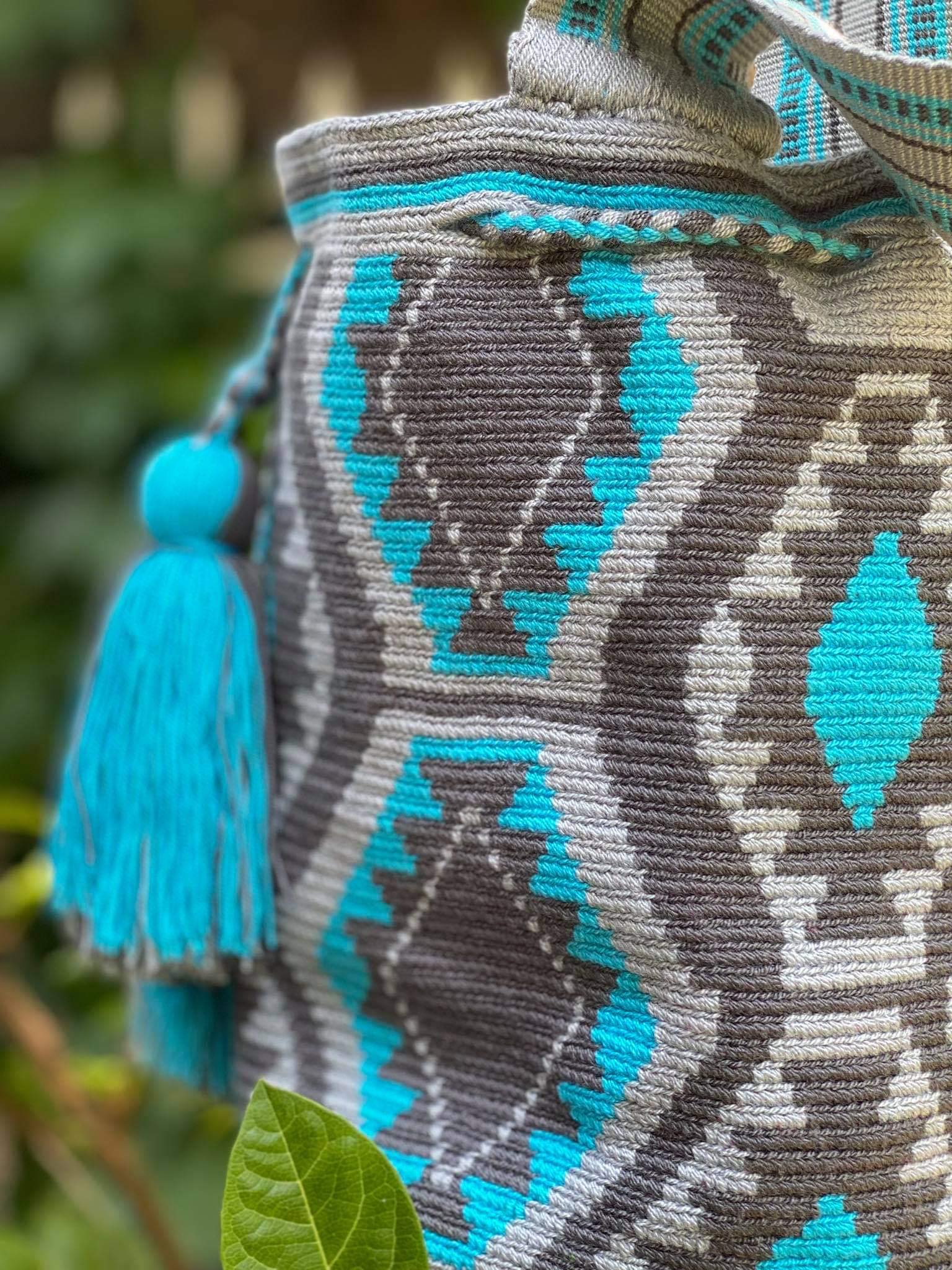 Μοναδική Χειροποίητη Κολομβιανή Boho Style Πλεκτή Τσάντα - Wayuu Mochila