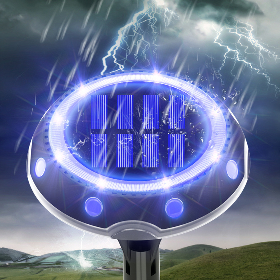 Αδιάβροχο LED RGB Ηλιακό Φωτιστικό Κήπου - Δαπέδου Εξωτερικού Χώρου με Ρυθμιζόμενο Πάσσαλο