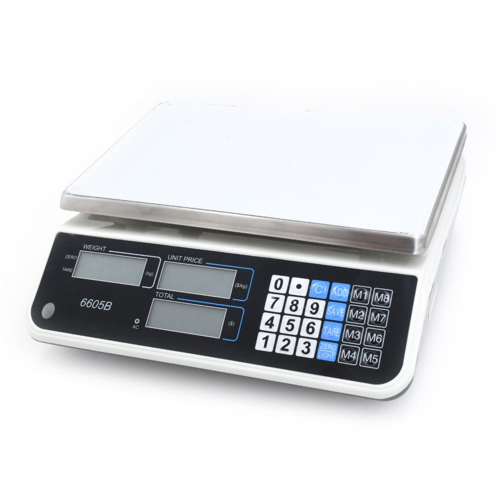 Αδιάβροχη Ψηφιακή Ζυγαριά Ηλεκτρονική 40kg ACS 6605Β Τριπλής Οθόνης