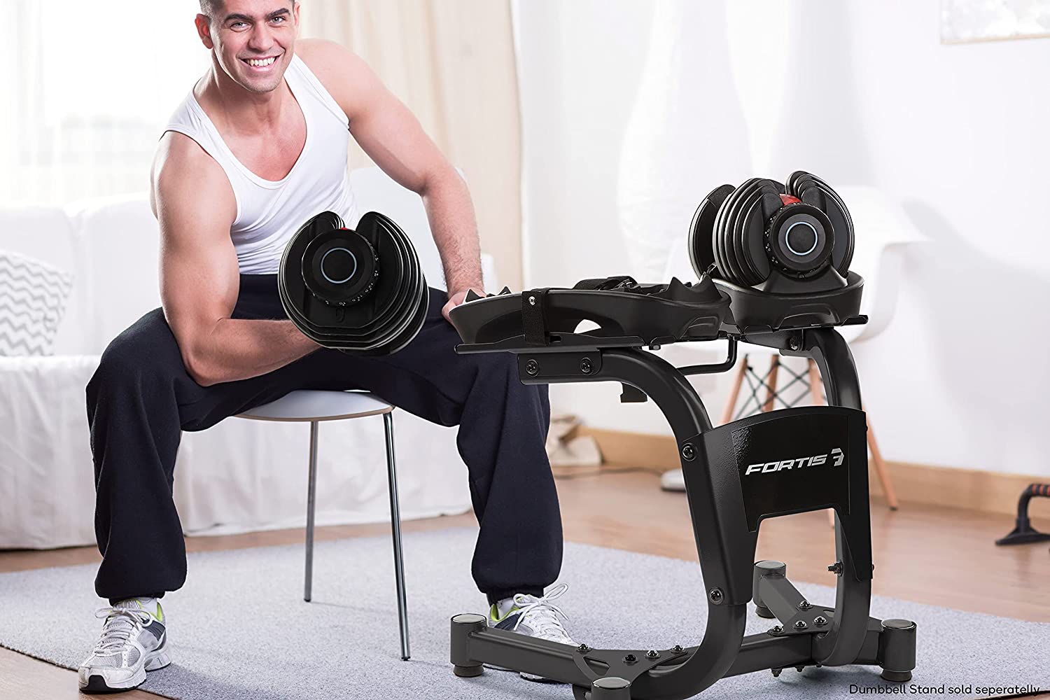 Ρυθμιζόμενος Αλτήρας με βάρη 24kg - Adjustable SmartBell Fitness Equipment Κόκκινο/Μαύρο GL-55458