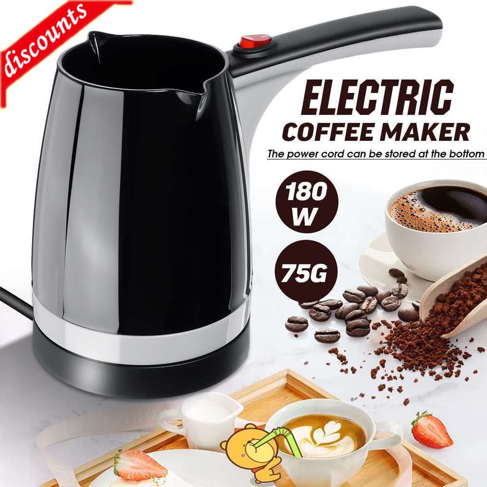 Sokany® Ηλεκτρικό Μπρίκι 1000W με Χωρητικότητα 250ml Μαύρο