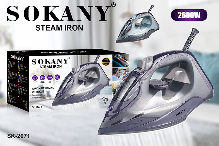 Sokany® Σίδερο Ατμού 2600W με Συνεχόμενη Παροχή 30gr/min