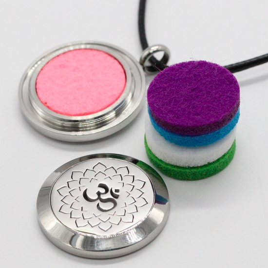 Κολιέ Αρωματοθεραπείας με 5 Σφουγγαράκια - Aromatic Therapy Necklace Aum